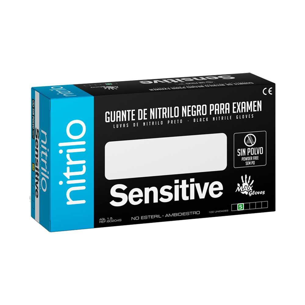Guantes de Nitrilo Negro Sin polvo 100U