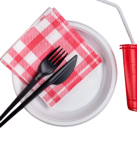 Plato Plástico Llano Postre 17cm 100U