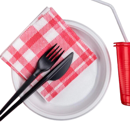 Plato Plástico Llano Postre 17cm 100U