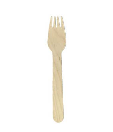 Tenedor Madera 16cm 100U